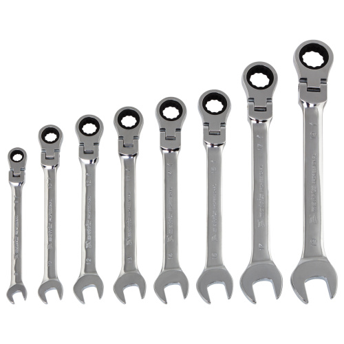 Набор ключей комбинированных, трещеточных шарнирных 8 шт Matrix по ценам производителя в Челябинске с доставкой по всей России