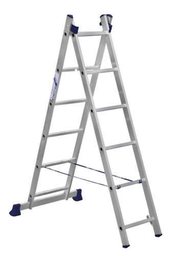 Лестница 2-х секционная алюминиевая 2*6 по ценам производителя в Челябинске с доставкой по всей России