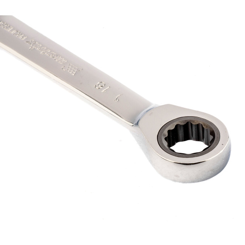 Ключ накидной трещоточный, 16 x 18 мм, CrV, зеркальный хром Matrix по ценам производителя в Челябинске с доставкой по всей России