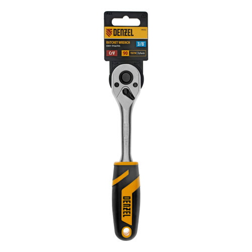 Ключ-трещотка 3/8", 90 зубьев, с быстрым сбросом, CrV Denzel по ценам производителя в Челябинске с доставкой по всей России