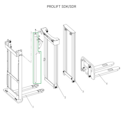 Центральный гидроцилиндр для штабелеров SDR1656/SDK1656 по ценам производителя в Челябинске с доставкой по всей России