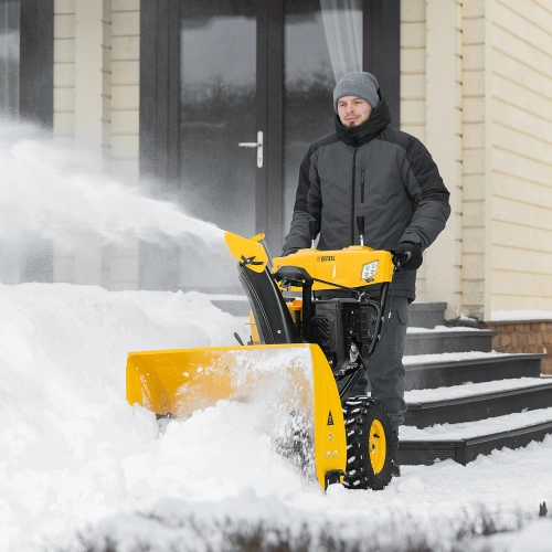 Бензиновая снегоуборочная машина SBL 711D PRO, 302cc, эл.старт, фара, обогрев, блок. дифф. Denzel по ценам производителя в Челябинске с доставкой по всей России