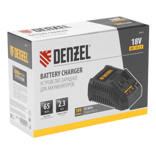 Устройство зарядное для аккумуляторов IBC-18-2.3, Li-Ion, 18 В, 2.3 А Denzel по ценам производителя в Челябинске с доставкой по всей России