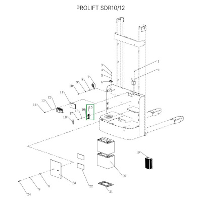 Гнездо предохранителя для штабелеров SDR1536/1545S/1645/1656/2036/2045, SDK по ценам производителя в Челябинске с доставкой по всей России