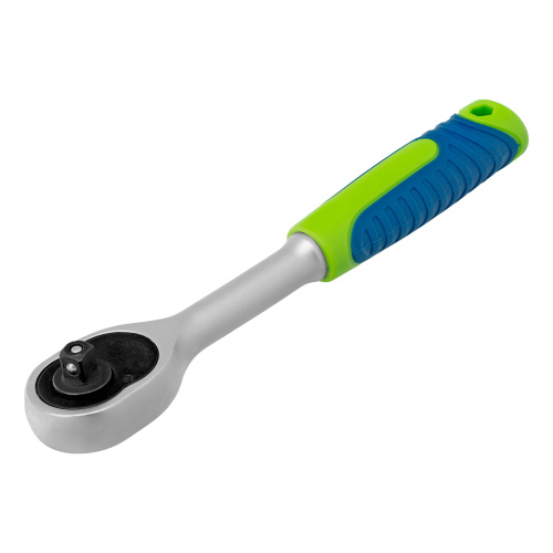 Ключ-трещотка 1/4", 45 зубьев, с быстрым сбросом, матовый хром Сибртех по ценам производителя в Челябинске с доставкой по всей России