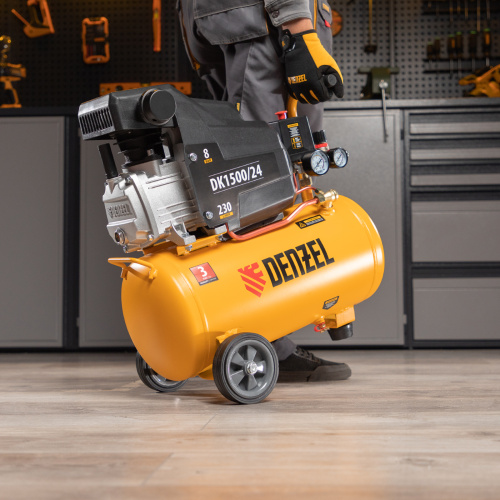 Компрессор воздушный DK1500/24, Х-PRO 1.5 кВт, 230 л/мин, 24 л Denzel по ценам производителя в Челябинске с доставкой по всей России