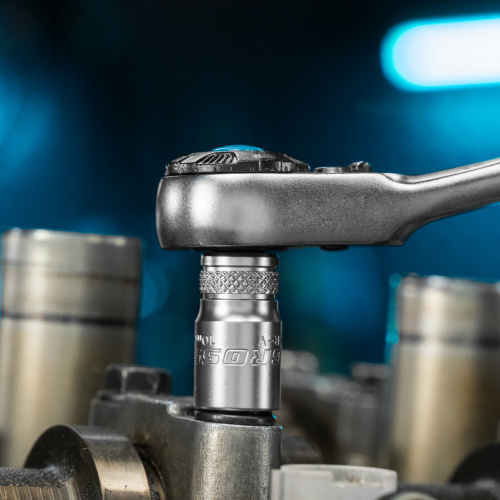 Набор торцевых головок, трещотка 120 зубьев, 1/4", CrV, 36 предметов Gross по ценам производителя в Челябинске с доставкой по всей России