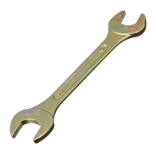 Ключ рожковый, 19 х 22 мм, желтый цинк Сибртех по ценам производителя в Челябинске с доставкой по всей России