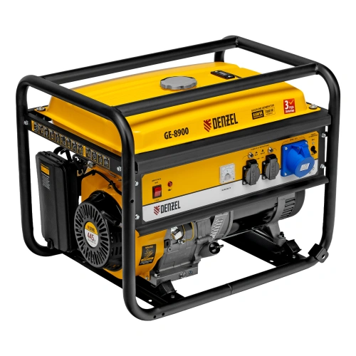 Генератор бензиновый GE 8900, 8.5 кВт, 220 В/50 Гц, 25 л, ручной старт Denzel по ценам производителя в Челябинске с доставкой по всей России