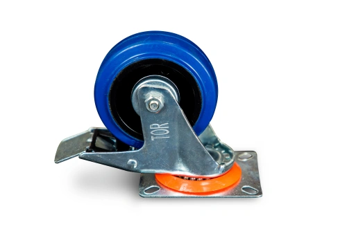 Колесо поворотное резина SRCLb 42 100 мм с тормозом (N) по ценам производителя в Челябинске с доставкой по всей России