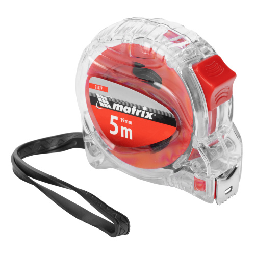 Рулетка Crystal,5 м х 19 мм,корпус из поликарбоната Matrix по ценам производителя в Челябинске с доставкой по всей России