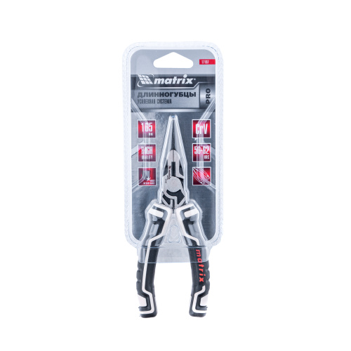 Длинногубцы прямые 165 мм, усиленная система, Pro Matrix по ценам производителя в Челябинске с доставкой по всей России