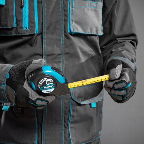 Рулетка "Schlagfest",10 м x 25 мм,магнитный обрезиненный зацеп,двусторонняя шкала,автоматическая фиксация Gross по ценам производителя в Челябинске с доставкой по всей России