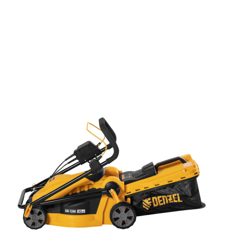 Газонокосилка электрическая GM-1200, 1200 Вт, ширина 32 см, 3 уровня, травосборник 25 л. Denzel по ценам производителя в Челябинске с доставкой по всей России