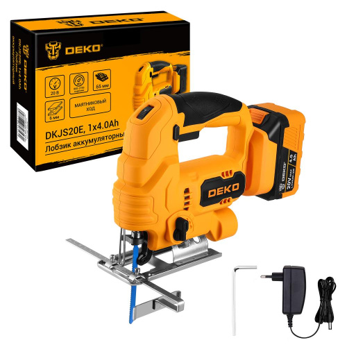 Лобзик аккумуляторный DEKO DKJS20E, 20В, 1x4.0Ач по ценам производителя в Челябинске с доставкой по всей России