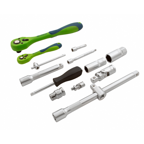 Набор инструментов 82 предмета, CrV, 1/2", 1/4" Сибртех по ценам производителя в Челябинске с доставкой по всей России