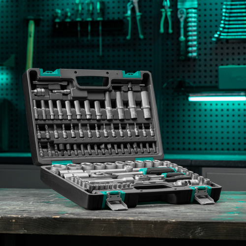 Набор инструментов, 1/2", 1/4", CrV, пластиковый кейс 94 предмета Stels по ценам производителя в Челябинске с доставкой по всей России