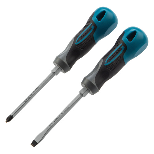 Набор отверток комбинированный 2 шт, S2, трехкомпонентная рукоятка Gross по ценам производителя в Челябинске с доставкой по всей России