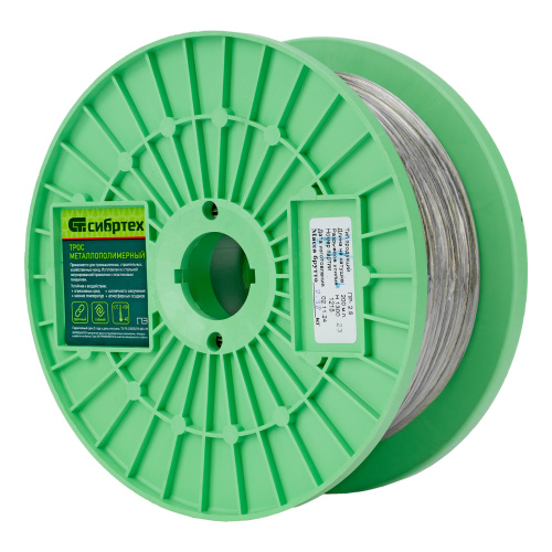 Трос металлополимерный прозрачный ПР-2.5, толщина 2.5 мм, катушка 200 метров Сибртех по ценам производителя в Челябинске с доставкой по всей России