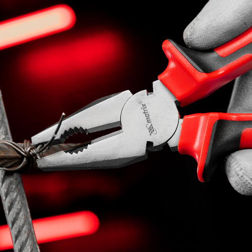 Плоскогубцы Nickel, никелированные 200 мм, двухкомпонентные рукоятки Matrix по ценам производителя в Челябинске с доставкой по всей России