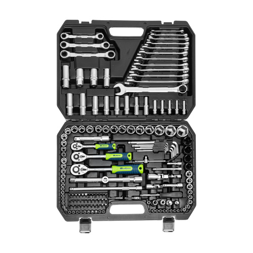 Набор инструментов, 1/2", 3/8", 1/4", пластиковый кейс 160 предм. Сибртех по ценам производителя в Челябинске с доставкой по всей России