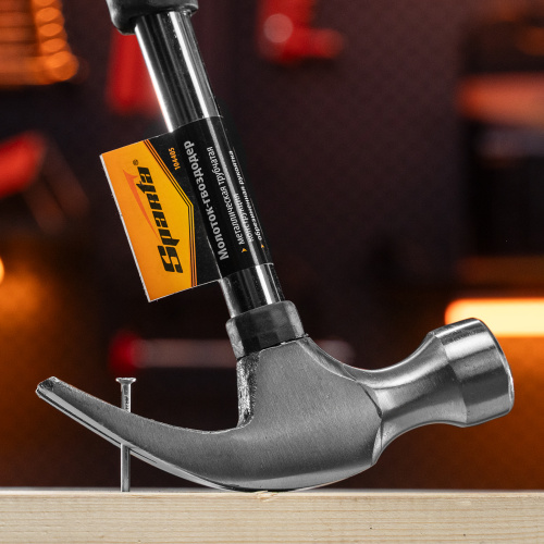 Молоток-гвоздодер, 450 г, боек 27 мм, металлическая трубчатая обрезиненная рукоятка Sparta по ценам производителя в Челябинске с доставкой по всей России