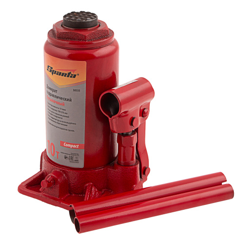 Домкрат гидравлический бутылочный 10 т, h подъема 190-370 мм Sparta Compact по ценам производителя в Челябинске с доставкой по всей России