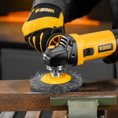 Щетка для УШМ, 125 мм, "Тарелка", витая нержавеющая проволока 0.3 мм, М14 Denzel по ценам производителя в Челябинске с доставкой по всей России