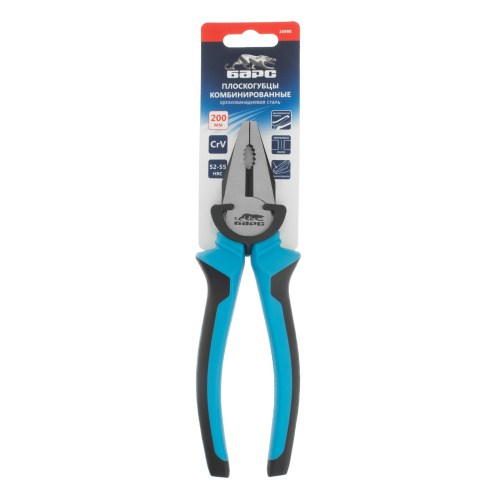 Плоскогубцы комбинированные 200 мм, хром-ванадий, двухкомпонентные рукоятки Барс по ценам производителя в Челябинске с доставкой по всей России