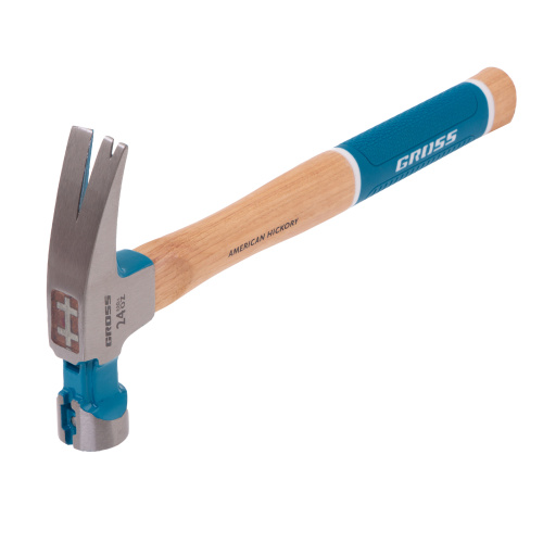 Молоток-гвоздодер, 680 г, угол 75, магнит, обрезиненная рукоятка AMERICAN HICKORY GROSS по ценам производителя в Челябинске с доставкой по всей России
