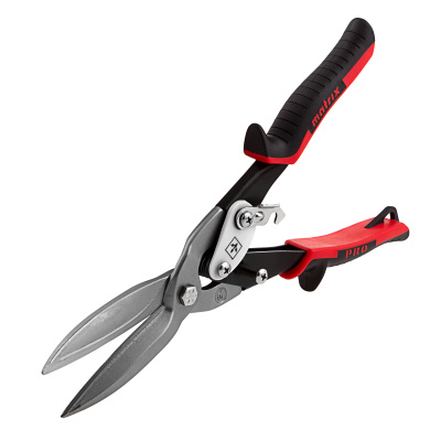 Ножницы по металлу, удлиненные, 290 мм, прямой рез, CrMo, двухкомпонентные обрезиненные рукоятки, PRO Matrix по ценам производителя в Челябинске с доставкой по всей России