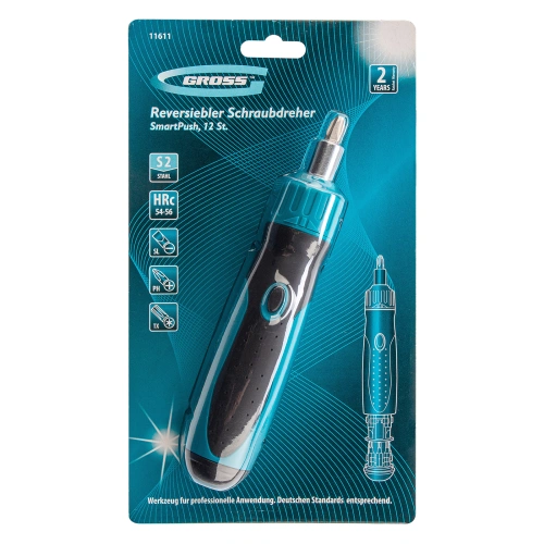 Отвертка реверсивная, механизм SmartPush 12 шт, S2 Gross по ценам производителя в Челябинске с доставкой по всей России