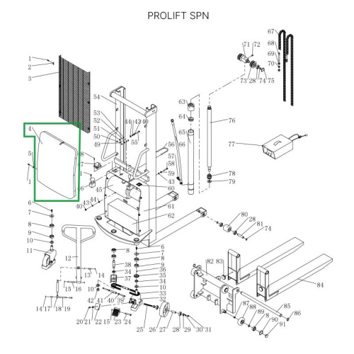 Кожух моторного отсека для штабелеров SPN по ценам производителя в Челябинске с доставкой по всей России