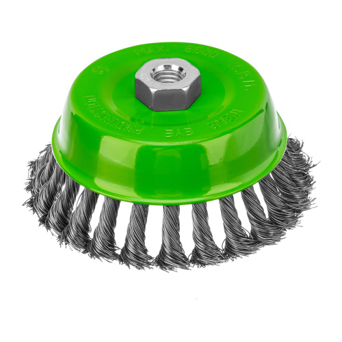 Щетка для УШМ, 125 мм, М14, "чашка", крученая металлическая проволока Сибртех по ценам производителя в Челябинске с доставкой по всей России