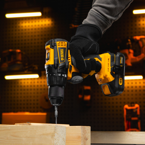 Дрель-шуруповерт аккумуляторная, бесщет. BLDL-IB-18-0, Li-Ion, 18 В Denzel по ценам производителя в Челябинске с доставкой по всей России