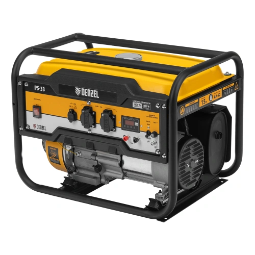 Генератор бензиновый PS 33, 3.3 кВт, 230 В, 15 л, ручной стартер Denzel по ценам производителя в Челябинске с доставкой по всей России