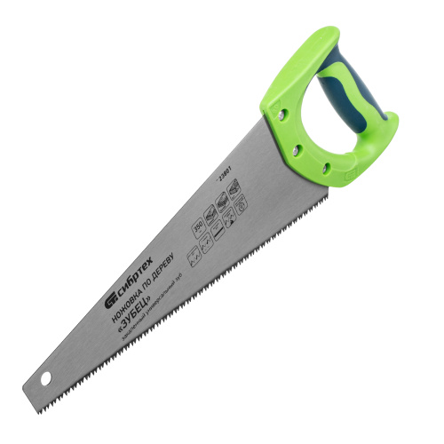 Ножовка по дереву "Зубец", 350 мм, 7-8 TPI, каленый зуб 2D, двухкомпонентная рукоятка Сибртех по ценам производителя в Челябинске с доставкой по всей России