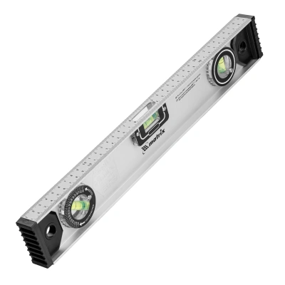 Уровень алюминиевый "Рельс", 400 мм, 3 глазка (1 поворотный) Matrix по ценам производителя в Челябинске с доставкой по всей России