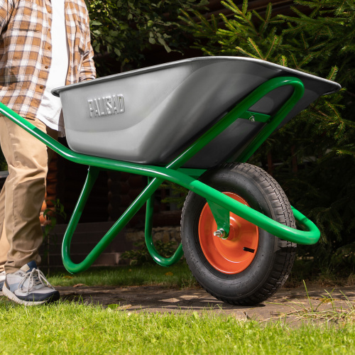 Тачка садово-строительная, усиленная, грузоподъемность 200 кг, объем 90 л Palisad по ценам производителя в Челябинске с доставкой по всей России