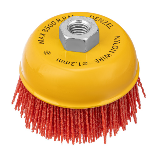 Щетка для УШМ, 100 мм, Чашка, нейлоновая щетина, М14 Denzel по ценам производителя в Челябинске с доставкой по всей России