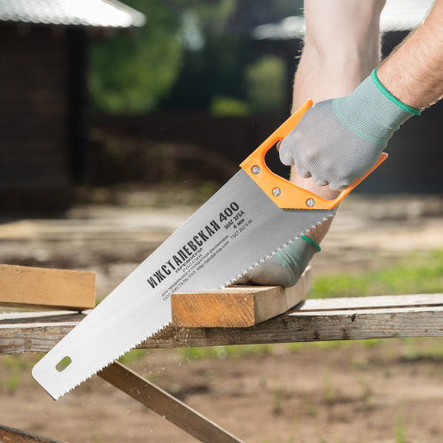 Ножовка по дереву, 400 мм, шаг зубьев 4 мм, пластиковая рукоятка по ценам производителя в Челябинске с доставкой по всей России