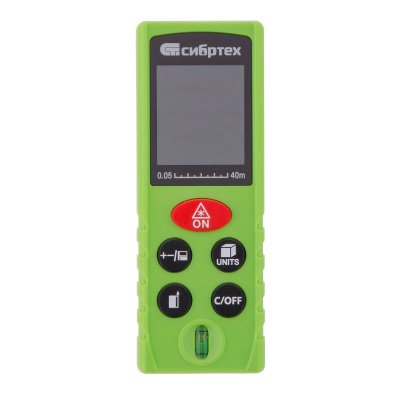 Лазерный дальномер PM-40,40 м,с пузырьковым уровнем Сибртех по ценам производителя в Челябинске с доставкой по всей России