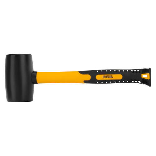 Киянка резиновая, 24 oz, черная резина, фибергласовая рукоятка Denzel по ценам производителя в Челябинске с доставкой по всей России