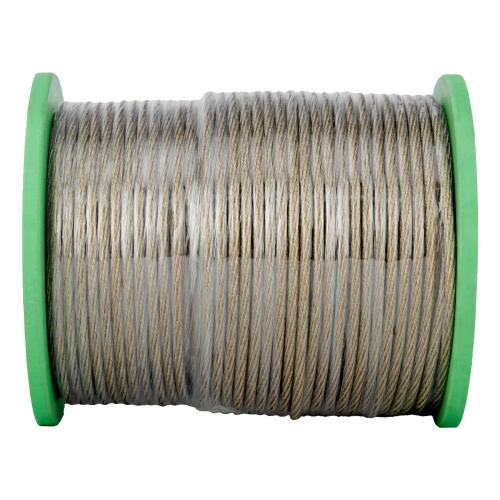 Трос металлополимерный прозрачный ПР-6.0, толщина 6.0 мм, катушка 150 метров Сибртех по ценам производителя в Челябинске с доставкой по всей России