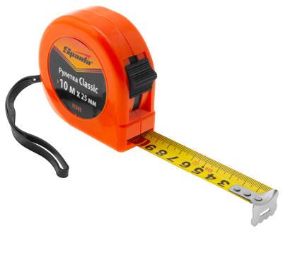 Рулетка Classic,10 м х 25 мм,пластиковый корпус Sparta по ценам производителя в Челябинске с доставкой по всей России