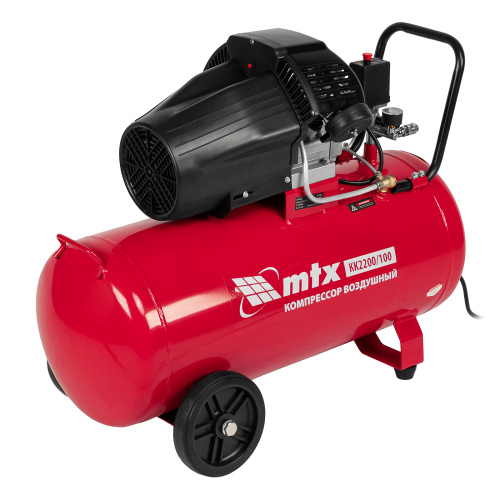 Компрессор воздушный КК-2200/100, 2,2 кВт, 350 л/мин, 100 л, прямой привод, масляный MTX по ценам производителя в Челябинске с доставкой по всей России