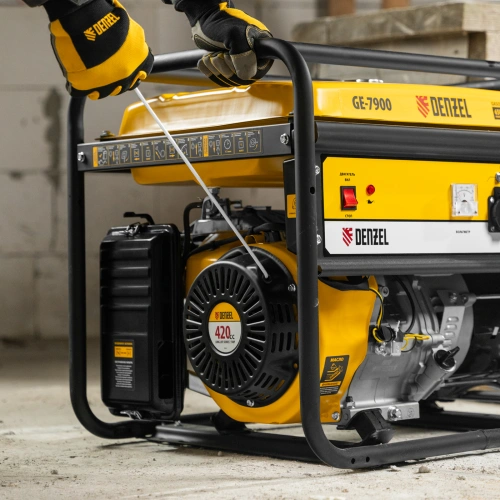 Генератор бензиновый GE 7900, 6.5 кВт, 220 В/50 Гц, 25 л, ручной пуск Denzel по ценам производителя в Челябинске с доставкой по всей России
