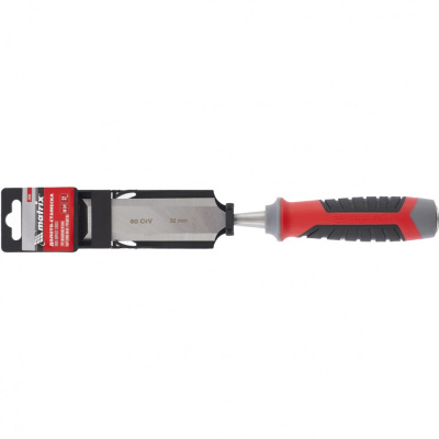 Долото-стамеска, 32 мм, 60 CrV, трехкомпонентная обрезиненная рукоятка Matrix по ценам производителя в Челябинске с доставкой по всей России