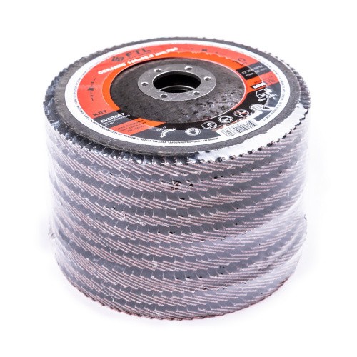 Круг лепестковый с керамическим абразивом для шлифования по нержавеющей стали FTL Everest 27 125 х 22,2 мм P80 купить в Москве с доставкой по всей России | ProtosMarket.ru