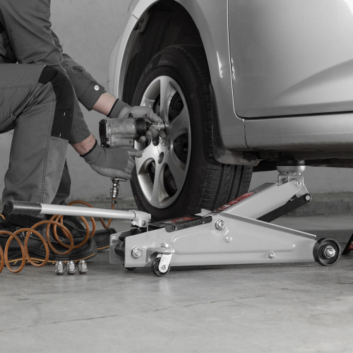 Домкрат гидравлический подкатной, 3 т, высота подъема 130-410 мм, поворотная ручка Matrix по ценам производителя в Челябинске с доставкой по всей России